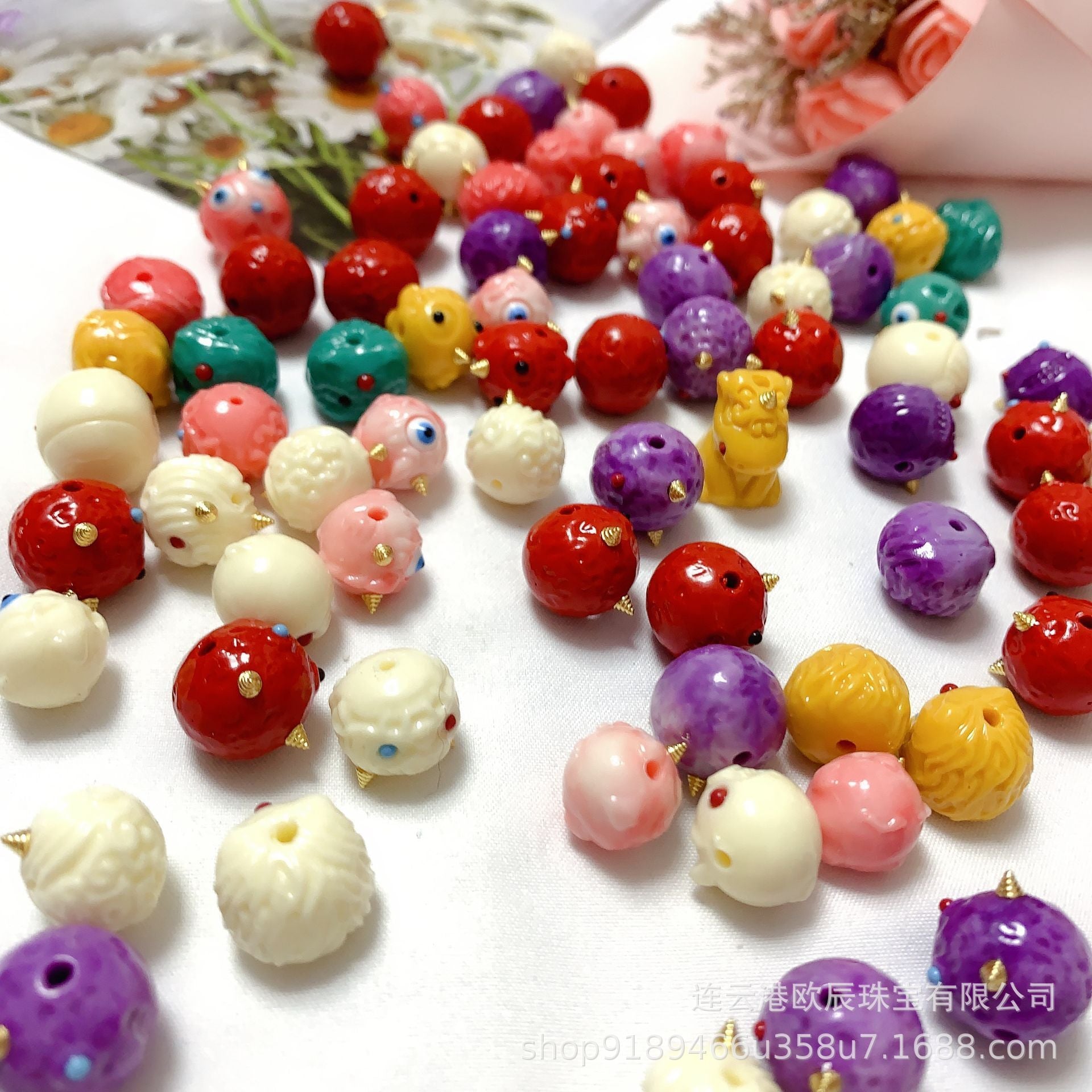 Wholesale Round Barrel Accessories Plastic Beads